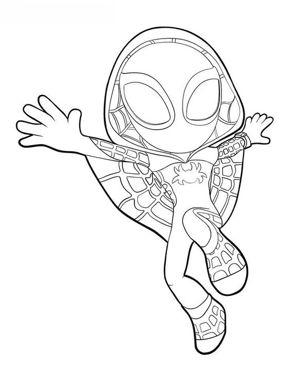 Ghost Spider Coloring Page
