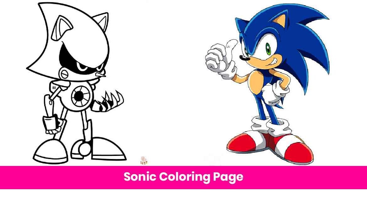 Sonic Coloring Pages for kids Free Printable 2024