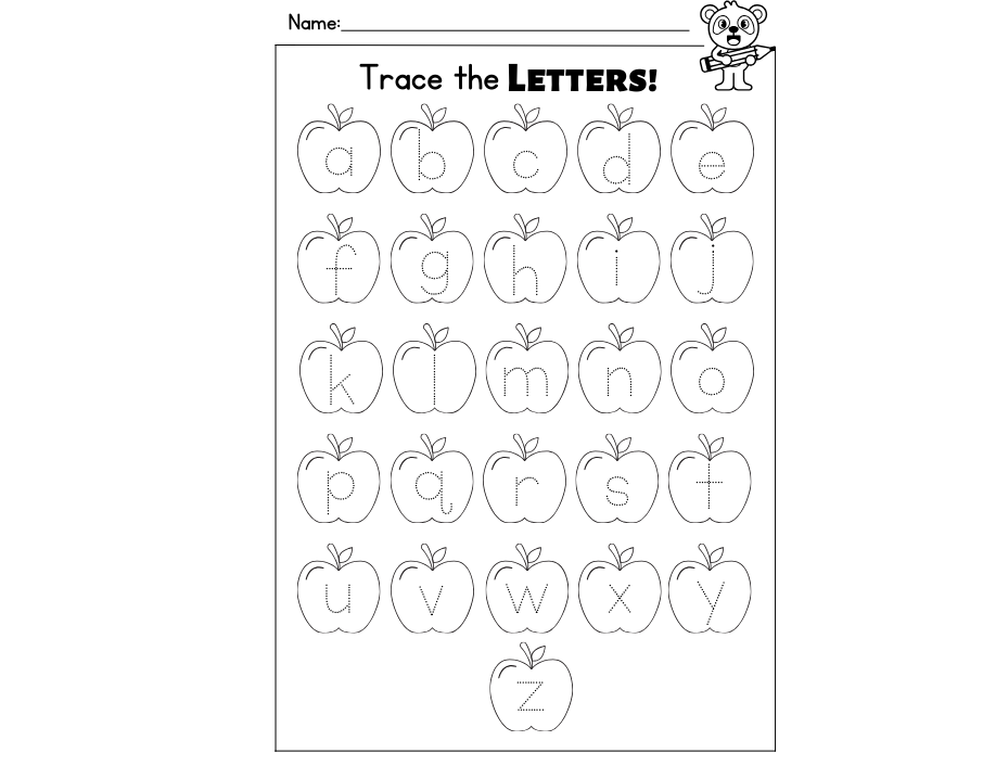 ABC Tracing Sheet Free For Kids | 26 Letters
