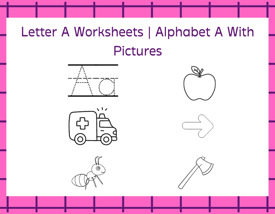 5+ Letter A worksheets for kindergarten