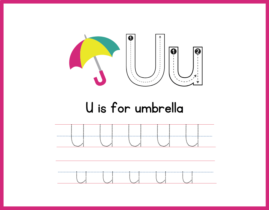 Master Handwriting Skills with Our Free Letter U Tracing Worksheets